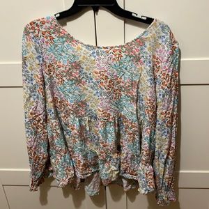 June & Delaney Floral Blouse NWOT